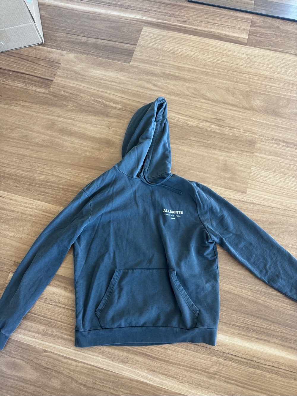 AllSaints charcoal Pullover Hoodie size small